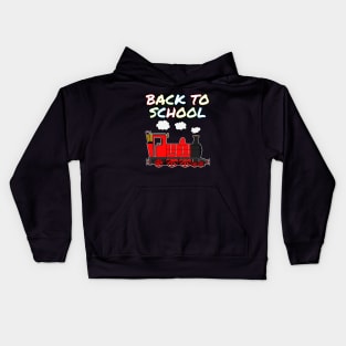 Back To School Steam Train (Red) Kids Hoodie